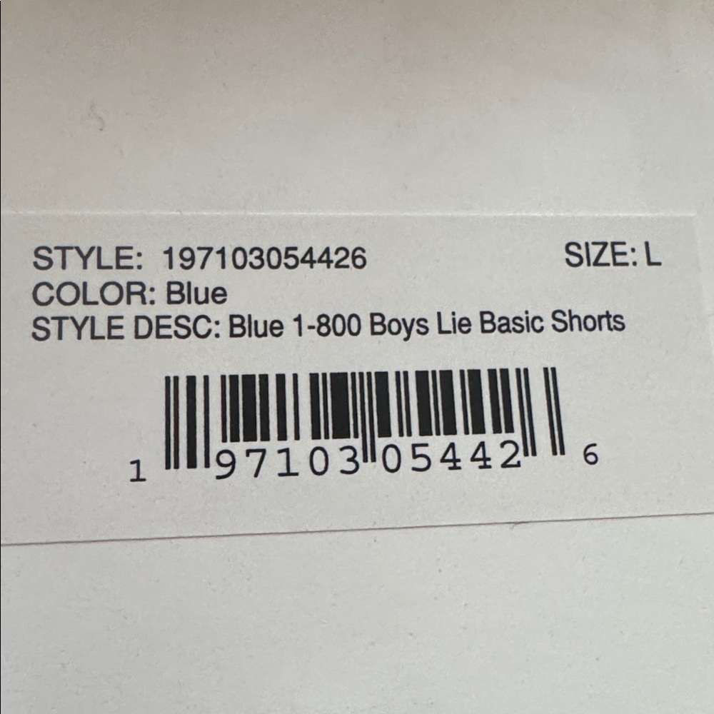 Light BLUE 1-800 BOYS LIE BASIC SHORTS sweatpant cotton L - Picture 5 of 5
